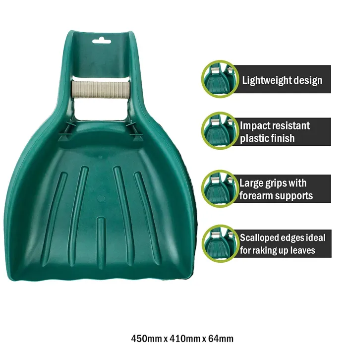 Pegdev - PDL Leaf and Rubbish Hand Scoops Durable Heavy-Duty Plastic, Ergonomic Grips for Easy Collection