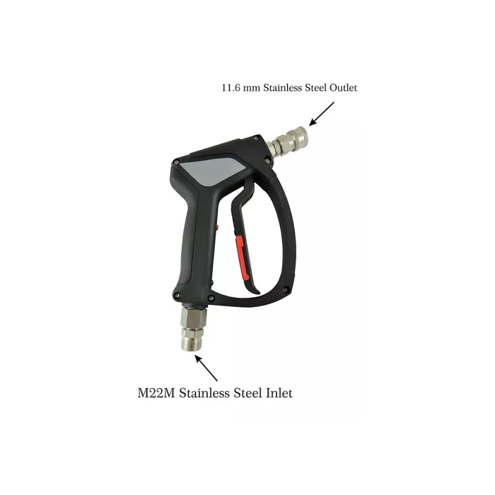 Stainless Steel MTM SGS35 Swivel Trigger M22M Inlet & 11.6mm Q/R 5 Nozzles 10 Hose M22F