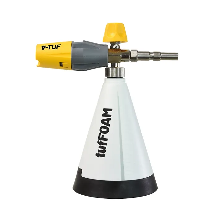 V-TUF tufFOAM Corrosive Resistant Cannon and 1 Litre Bottle ADJUSTABLE DOSE - KTQ MALE QR (KEW STYLE QR)