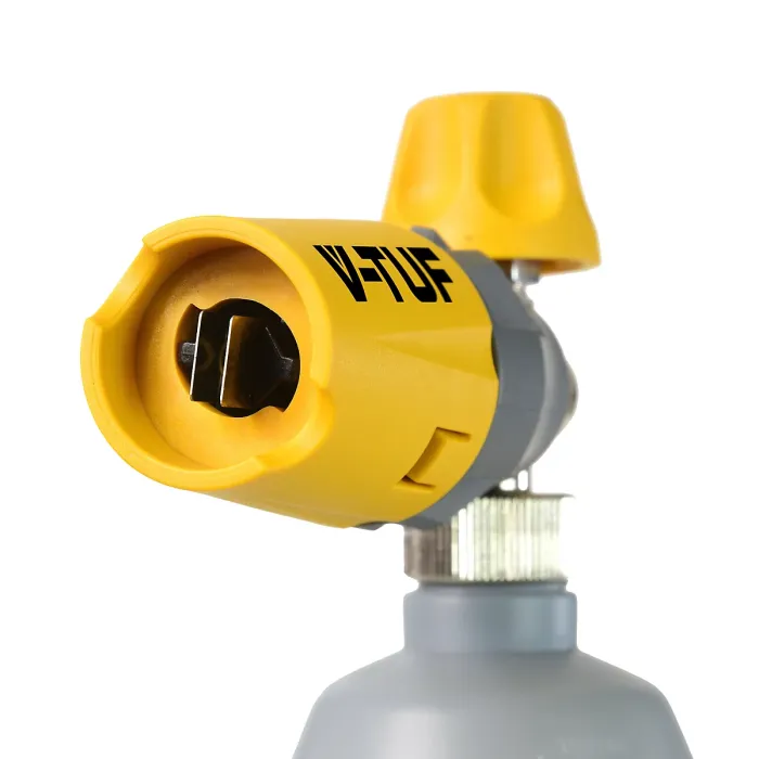 V-TUF tufFOAM Corrosive Resistant Cannon and 1 Litre Bottle ADJUSTABLE DOSE - KTQ MALE QR (KEW STYLE QR)