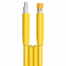 V-TUF 10m 2 WIRE, TOUGH COVER 3/8" 400BAR 155C V-TUF YELLOW JETWASH HOSE with DURAKLIX HEAVY DUTY MSQ COUPLINGS
