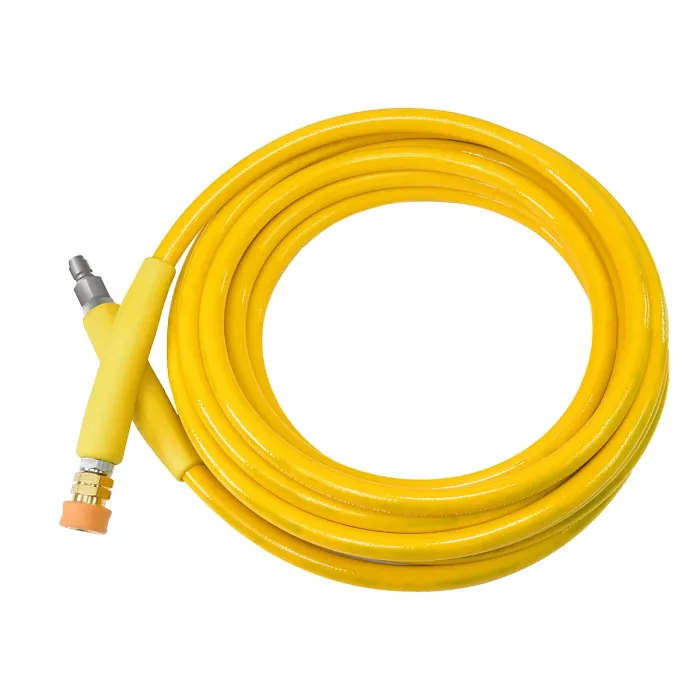 V-TUF 10m 2 WIRE, TOUGH COVER 3/8" 400BAR 155C V-TUF YELLOW JETWASH HOSE with DURAKLIX HEAVY DUTY MSQ COUPLINGS