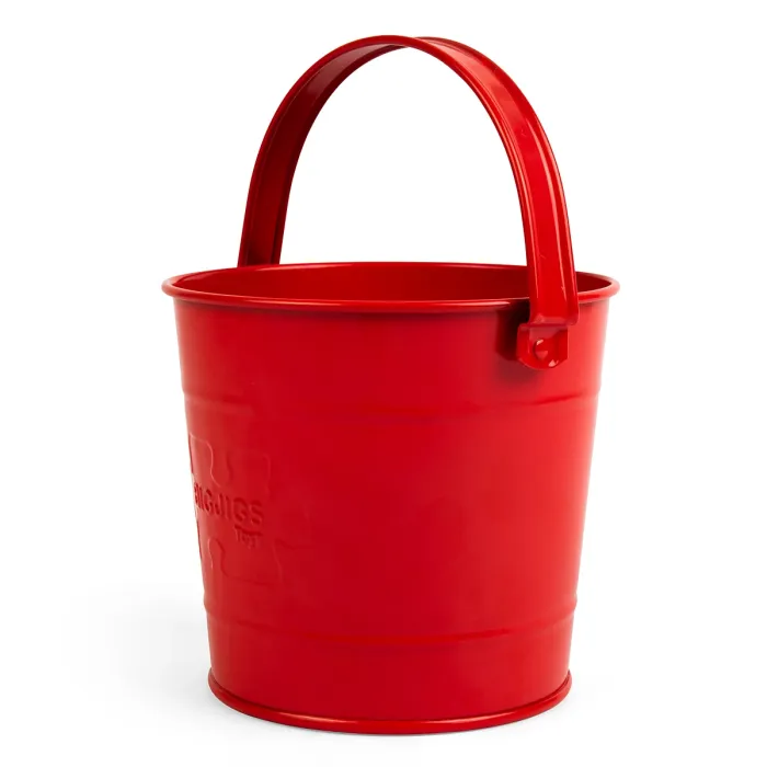 Bigjigs Toys Red Steel Kids Bucket