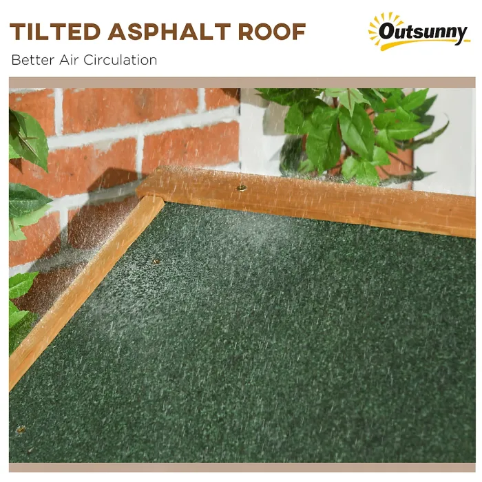 CHILLI Garden Shed Vertical 3 Shelves Shed Wood Outdoor Garden Tool Storage Unit Storage Cabinet, 77 x 54.2 x 179cm - Brown