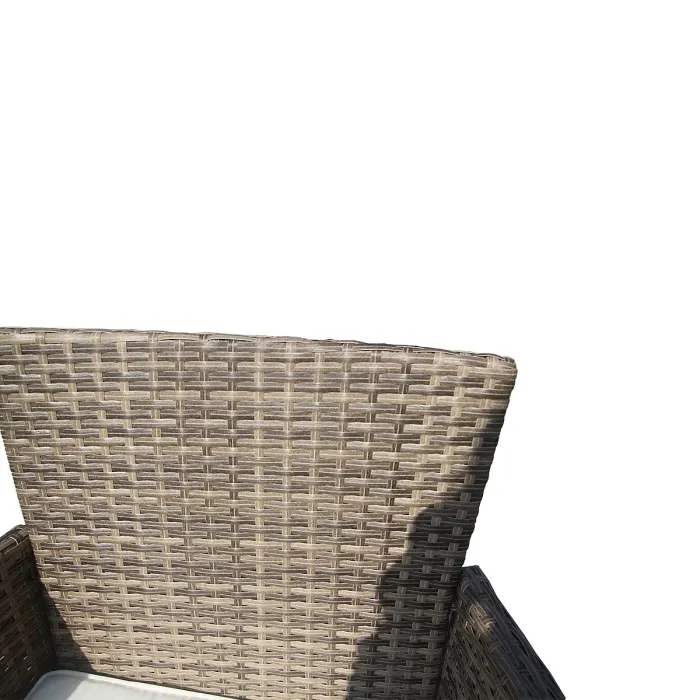 Furniture One Rattan Bistro Set Furniture Nature 3 PCs Patio Weave Companion Chair Table Set 2 Seater
