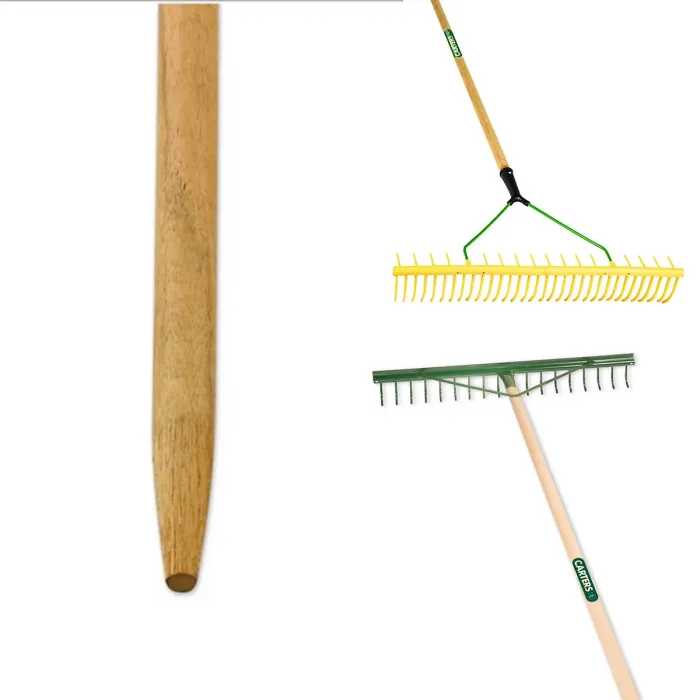 Pegdev - PDL - Hard-Wood 1.2m Heavy Duty Tapered Handle - Replacement for Rakes, Brooms, and More - Sturdy and Strong. Pack of 4