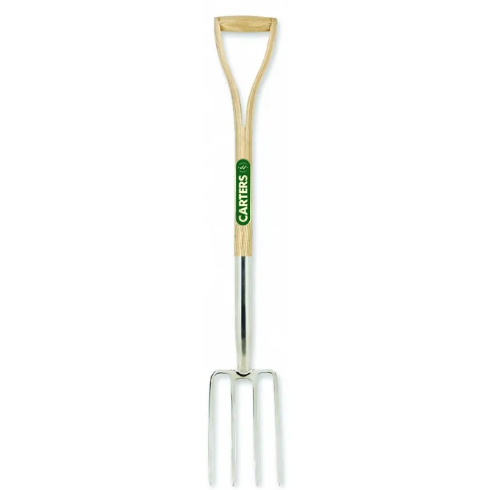 Pegdev - PDL - Stainless Steel Border Fork with YD Ash Wood Handle for Yard Maintenance