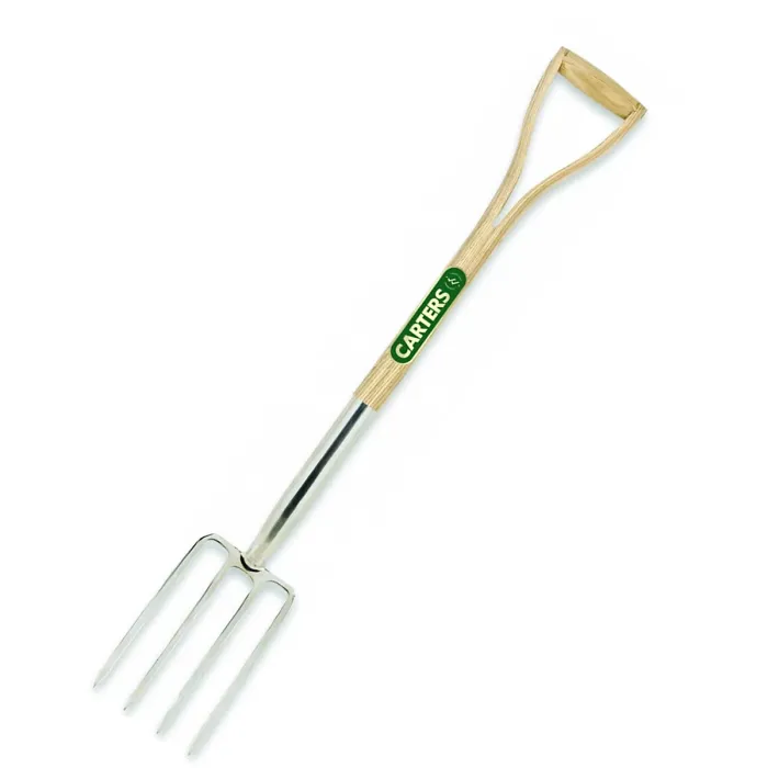 Pegdev - PDL - Stainless Steel Border Fork with YD Ash Wood Handle for Yard Maintenance
