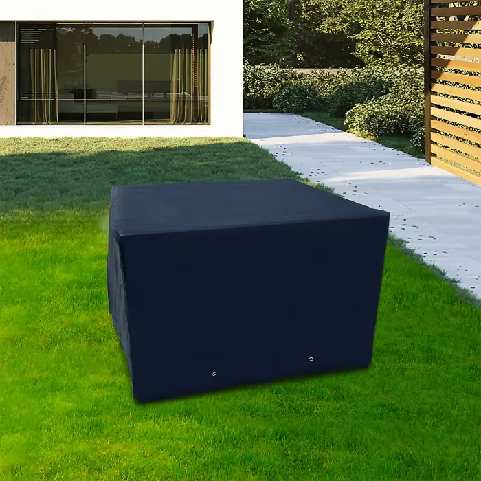 9 Pieces Garden Patio Furniture Set, Outdoor Rattan Dining Table Set Weatherproof Rattan Furniture with Waterproof Cover - Black