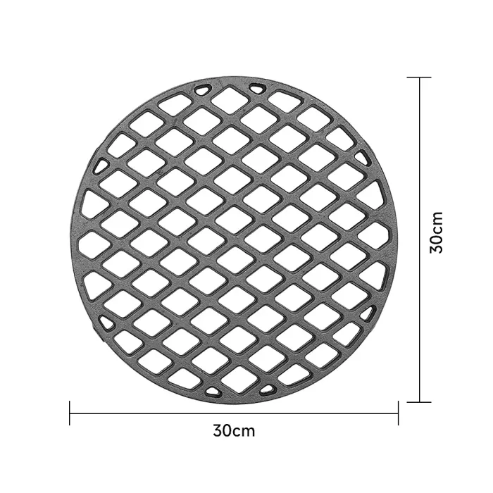 30cm D Round Cast Iron Fire Grate BBQ High Heat Charcoal Plate Replacement Parts