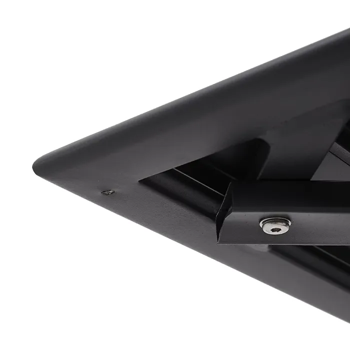 120cm L Garden Metal Slatted Coffee Table with Four Foldable Chairs Outdoor Rectangle Table in Black