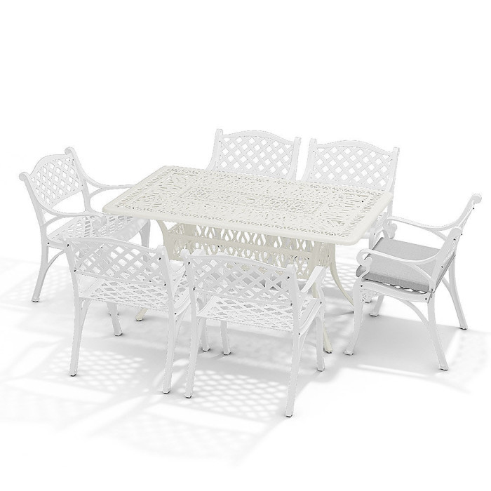 7-Piece Outdoor Garden Furniture Set Dining Set for Garden Patio Lounge Balcony with Cushions