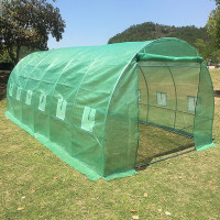 Garden Plants Grow House with Metal Frame Large Walk-In Green House with Steel Frame