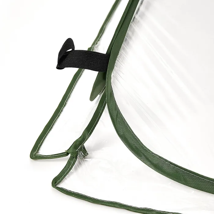 Foldable Pop-up Transparent Freestanding Mini Greenhouse with Zipper, Green