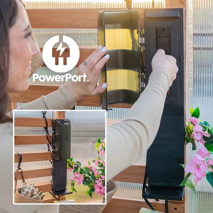 Backyard Discovery Willow Cedar Wood Greenhouse 2.7m x 1.8m (9ft x 6ft)