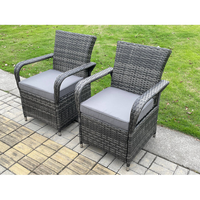 Fimous Rattan Garden Furniture Dining Set Table And Chairs Set Bistro Set Wicker Patio Outdoor 2 Chairs Plus Small Round Table