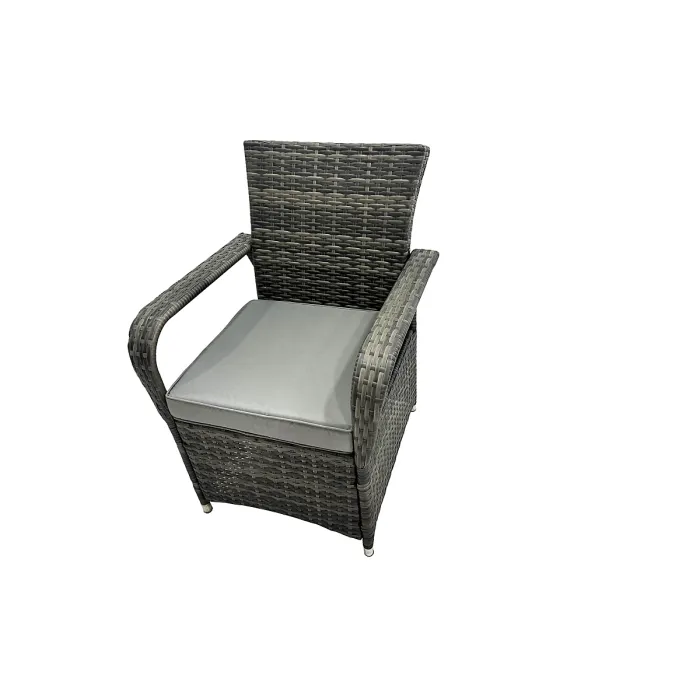 Fimous Rattan Garden Furniture Dining Set Table And Chair Sets Pe Wicker Patio Outdoor 6 Chairs Plus Big Round Table