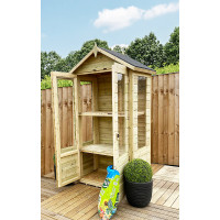 5 x 2 Pressure Treated Wooden T&G Mini Greenhouse (5' x 2' / 5ft x 2ft) - APEX