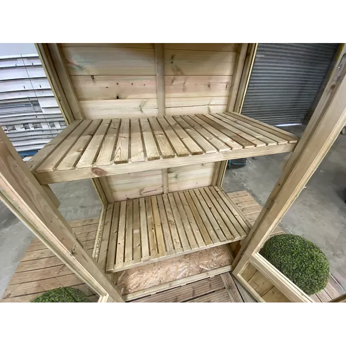 9 x 2 Pressure Treated Wooden T&G Mini Greenhouse (9' x 2' / 9ft x 2ft) - PENT