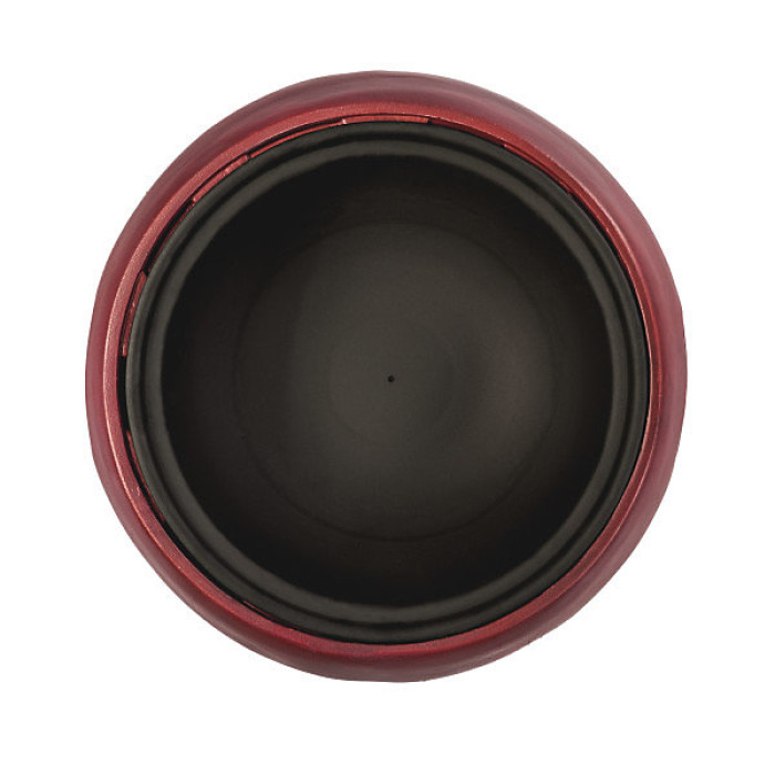 Teamson Home Outdoor Garden Wood Burning Fire Pit, Log Burner with Poker, Grill & Lid, Concrete Base, Red - 53 x 53 x 47 (cm)