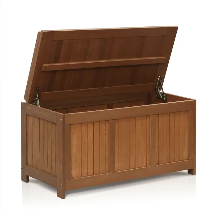 Tioman Outdoor Hardwood Deck Box Outdoor Storage for Patio Furniture, Garden Tools, Pool Accessories Tioman Outdoor Hardwood Deck Box Outdoor Storage for Patio Furniture, Garden Tools, Pool Accessories