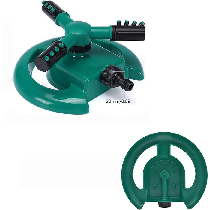 Garden Sprinkler Automatic Lawn Water Sprinkler 360 Degree 3 Arm Rotating Sprinklers System
