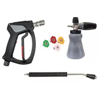 S/S MTM SGS35 Swivel Trigger 3/8"F B.S.P & PF22.3 500mm Lance Nozzles