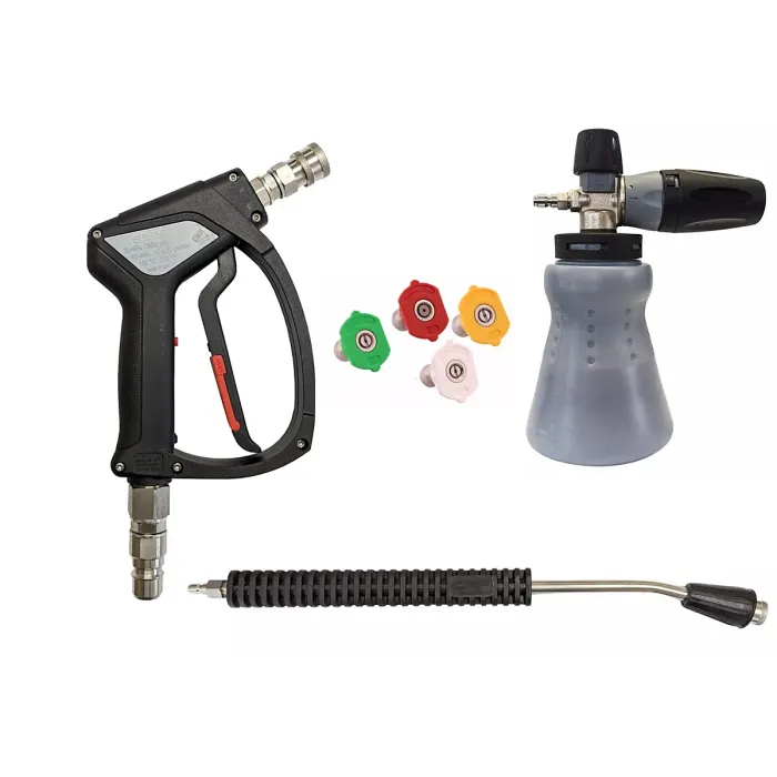 S/S MTM SGS35 Swivel Trigger 19.5 mm Inlet Outlet & PF22.3 500mm Lance Nozzles