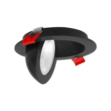 4-inch Black Selectable Canless Floating Gimbal LED Recessed Downlight