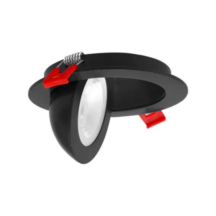 4-inch Black Selectable Canless Floating Gimbal LED Recessed Downlight