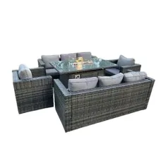 Yorkshire Rattan Garden Furniture Set 8 Seater