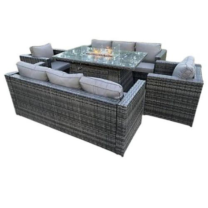 Yorkshire Rattan Garden Furniture Set 8 Seater