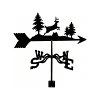 Forest Deer Weather Vane Weather Vane Measuring Tool Yard Garden Decoration Yard Direction Indicator
