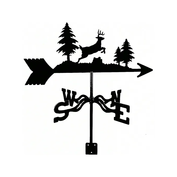 Forest Deer Weather Vane Weather Vane Measuring Tool Yard Garden Decoration Yard Direction Indicator
