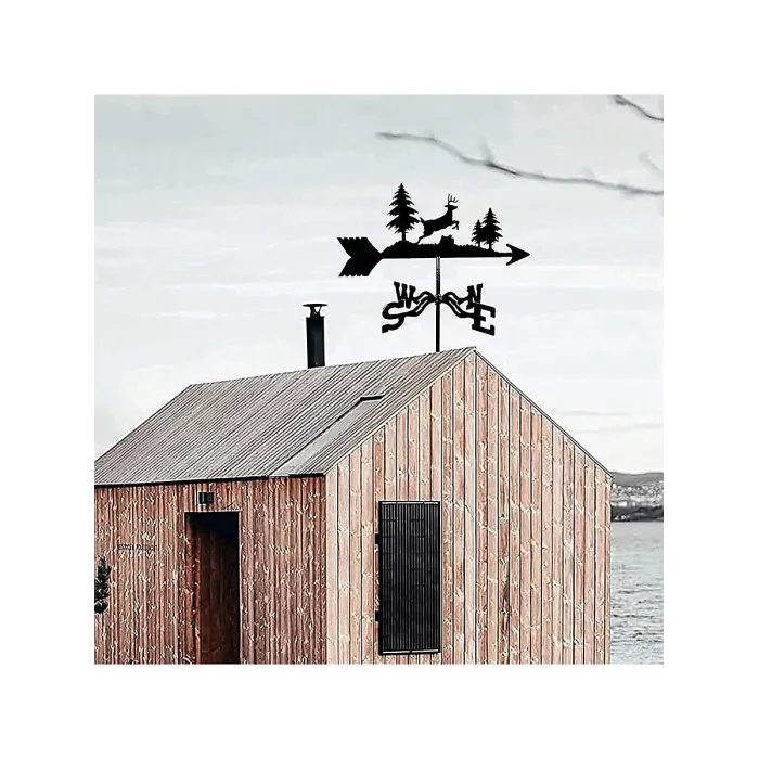 Forest Deer Weather Vane Weather Vane Measuring Tool Yard Garden Decoration Yard Direction Indicator