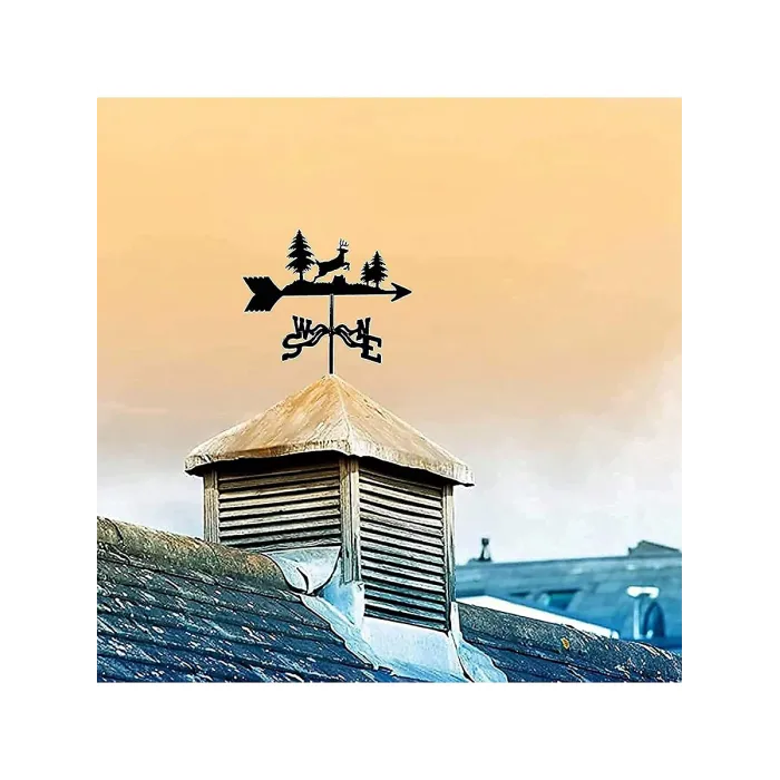 Forest Deer Weather Vane Weather Vane Measuring Tool Yard Garden Decoration Yard Direction Indicator