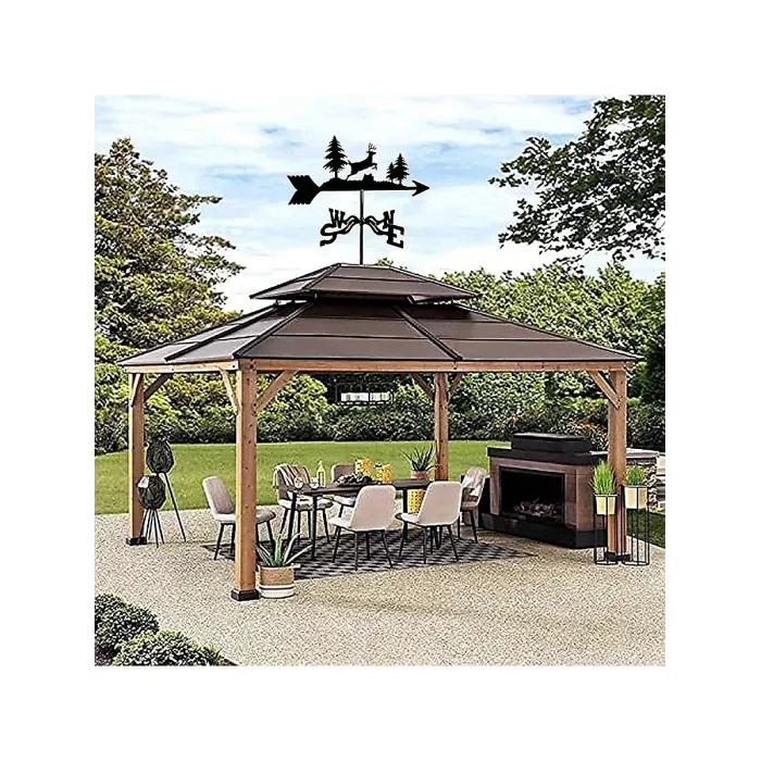 Forest Deer Weather Vane Weather Vane Measuring Tool Yard Garden Decoration Yard Direction Indicator