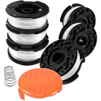Strimmer Spool for Black and Decker 6 Pieces Strimmer Line Length 30 ft Diameter 0.065 in with Spool Cover and Spring