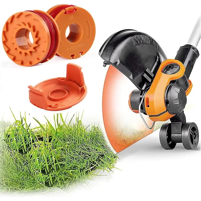 10pcs Strimmer Spool Line for W-orx for W-orx Weed Eater Trimmer WG163 WG180 WG175 WG150 WG160 with 2pcs WA0010 Cover