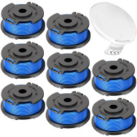 8pcs spool 1 cover lawn mower nylon line trimmer replacement garden accessories ryobi one 18V24V40VRY40204RY40220ZRP2080