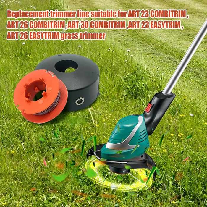 4 Spools and 1 Cap Trimmer Replacement Spools for Bosch ART 23 26 30 Combitrim Easytrim 0.063inch 1.6mm 26inch