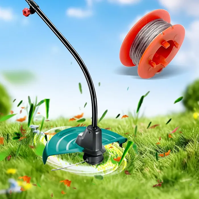 6 Spools and 1 Cap Trimmer Replacement Spools for Bosch ART 23 26 30 Combitrim Easytrim 0.063inch 1.6mm 26inch