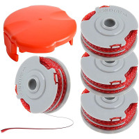 4 Strimmer Spools and 1 FLY060 for Flymo Contour XT Mini Trim Power 1.5mm Dual Auto Feed Spools
