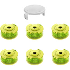6 Pcs Spool and1covers Strimmer Spool Line for Ryobi One PLUS+ AC80RL3 Cordless Trimmers