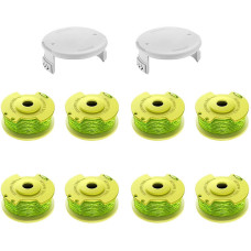 8 Pcs Spool and 2 covers Strimmer Spool Line for Ryobi One PLUS+ AC80RL3 Cordless Trimmers
