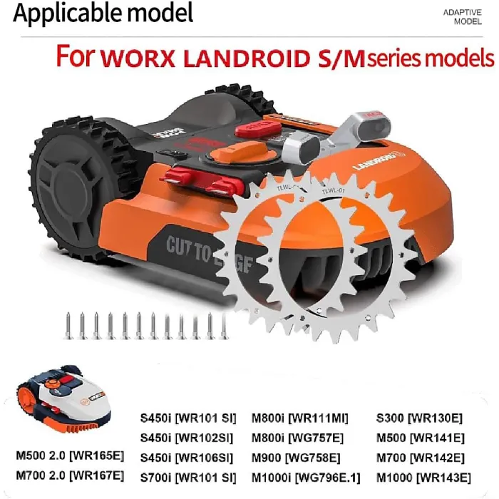 Picos para cortacésped 2 piezas de acero inoxidable robótico para cortacésped para S-TIHL RMI 422 Wo-rx Lan-droid