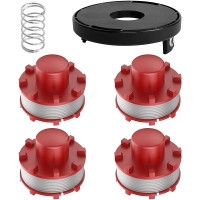 4 Spools 1 Cover 1 Spring Trimmer Spool Replacement for Einhell GE-CT 36 30 LI E SOLO AGILLO 36 255 BL Replacement Spool