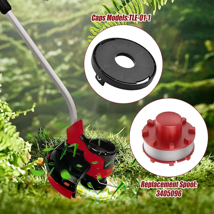 6 Spools 1 Cover 1 Spring Trimmer Spool Replacement for Einhell GE-CT 36 30 LI E SOLO AGILLO 36 255 BL Replacement Spool