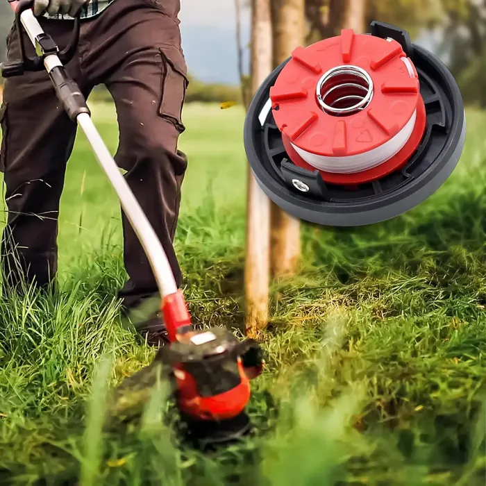 6 Spools 1 Cover 1 Spring Trimmer Spool Replacement for Einhell GE-CT 36 30 LI E SOLO AGILLO 36 255 BL Replacement Spool