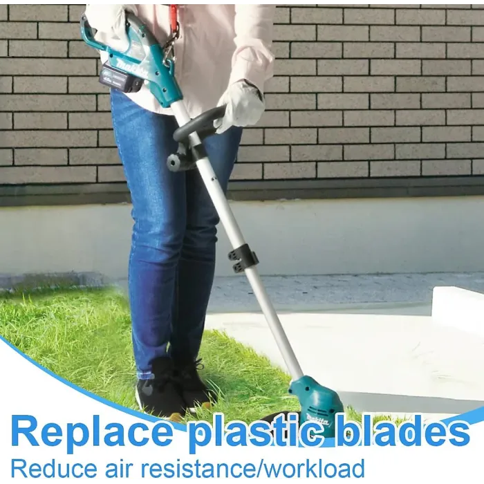 12 Pack Nylon Replacement Brushcutter Blades Compatible with 198426 9 Plastic Dense Grass 101mm Blades